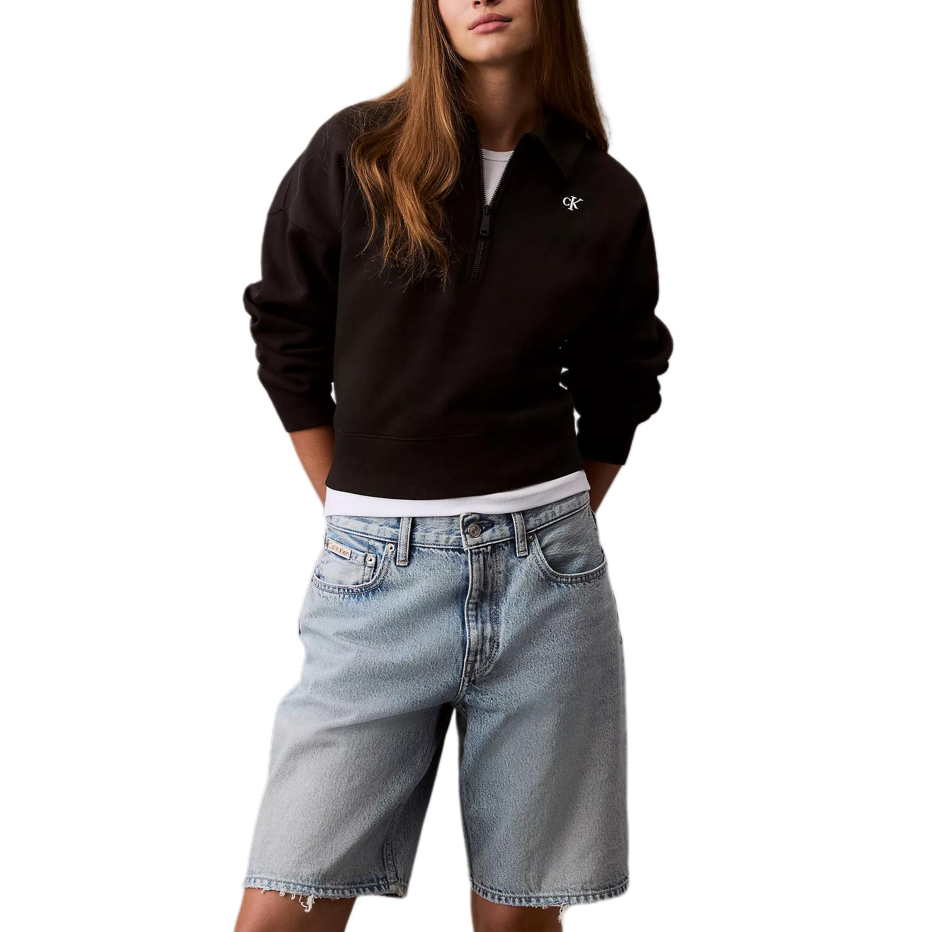Женский свитшот CALVIN KLEIN Over-Drop (черный)