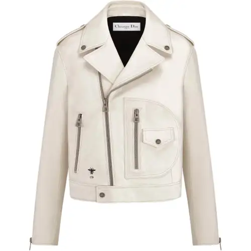 DIOR Leather Jacket Women's White