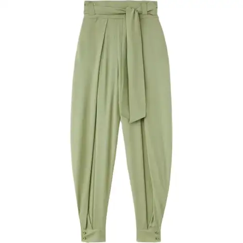 Loro Piana SS24 Casual Pants Women's Matcha Macaron Green