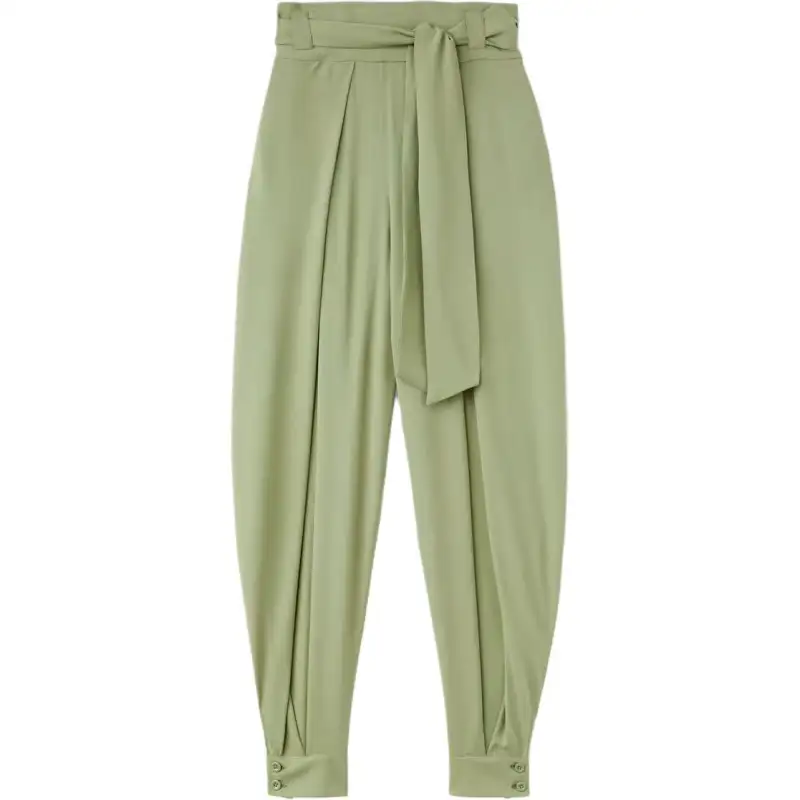 Loro Piana SS24 Casual Pants Women's Matcha Macaron Green