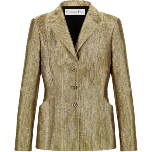 DIOR SS25 Business Suit Coat Women's Gold
