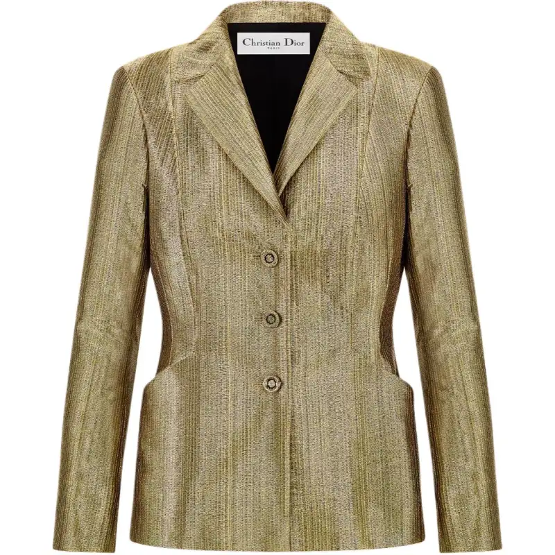 DIOR SS25 Business Suit Coat Women's Gold