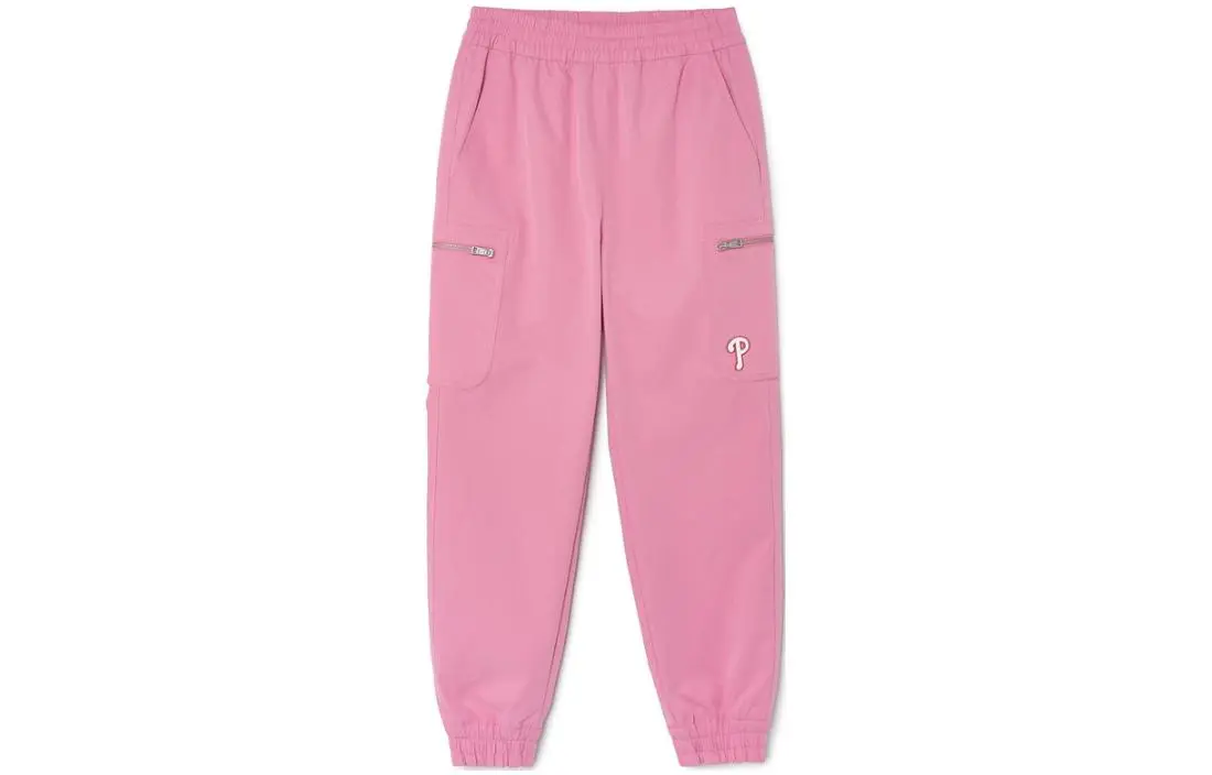 MLB Casual Pants Women's Pink Moderate Cuffed Pants