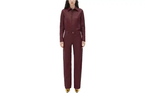 Bottega Veneta Casual Pants Women's Jams Red Moderate Straight Fit Pants