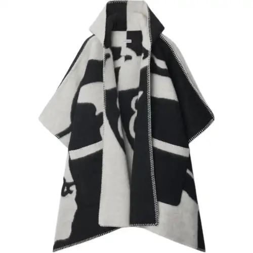 Burberry Logo Hooded Poncho