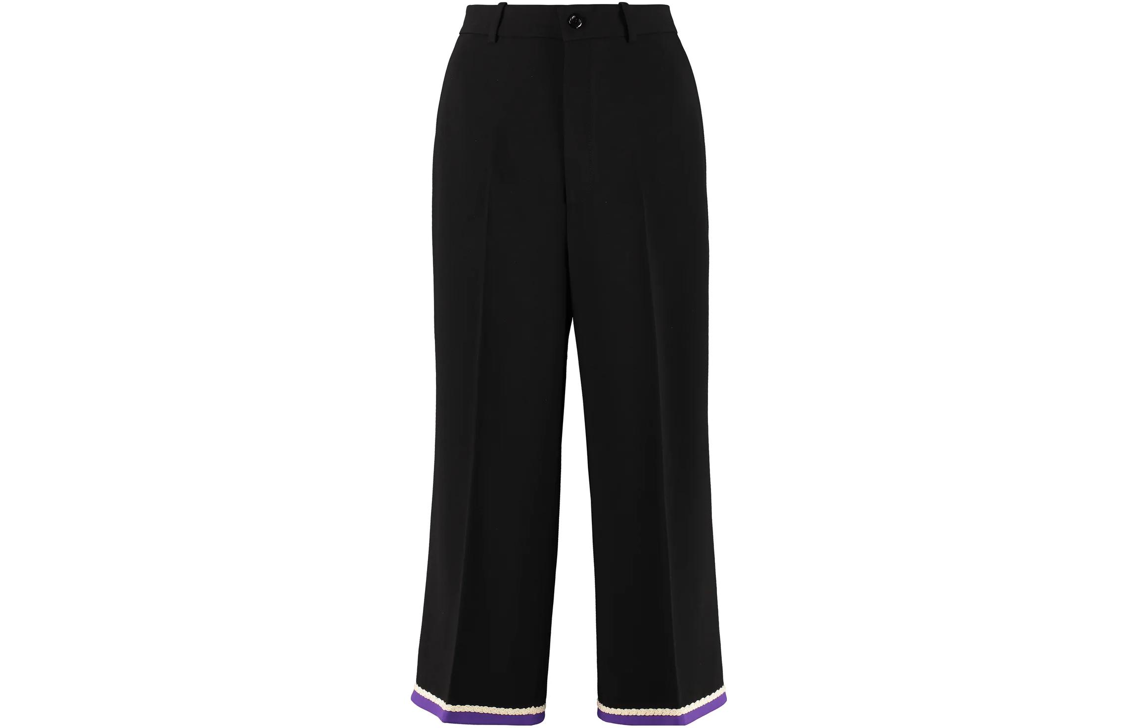 GUCCI Pre Owned Braided trim Trousers