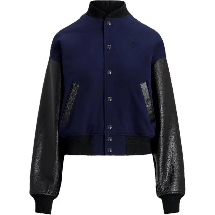 Polo Ralph Lauren Leather sleeve Bomber Jacket