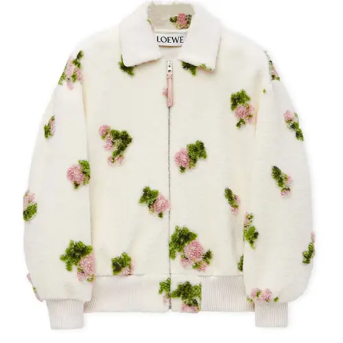 LOEWE Jacket 'White/Green/Pink'