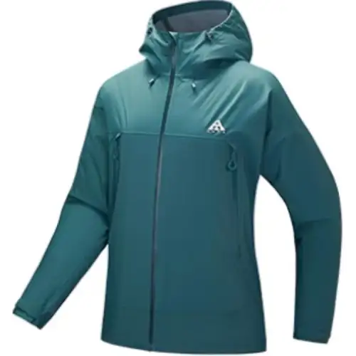 Anta Outdoor Collection Waterproof And Windproof Windbreaker Jacket Women's Turquoise Green