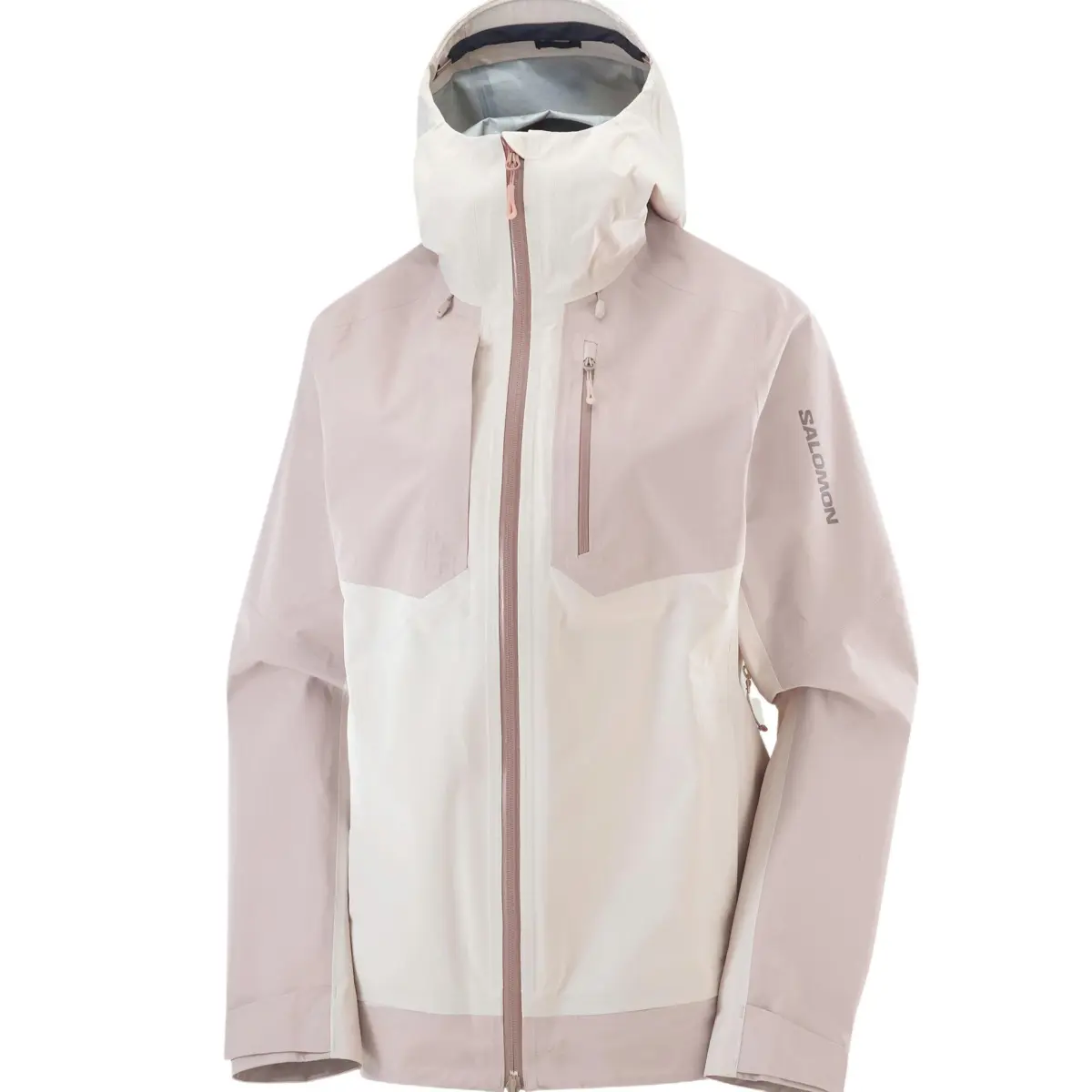 SALOMON OUTLINE Waterproof, Windproof, And Breathable Windbreaker Jacket Women's Earth Gray/Ethereal Brown
