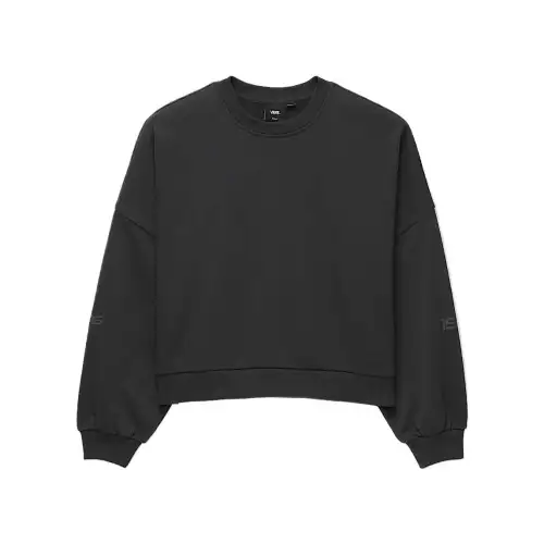 Vans Sweatshirts Women's Black Crew Neck Moderate Regular