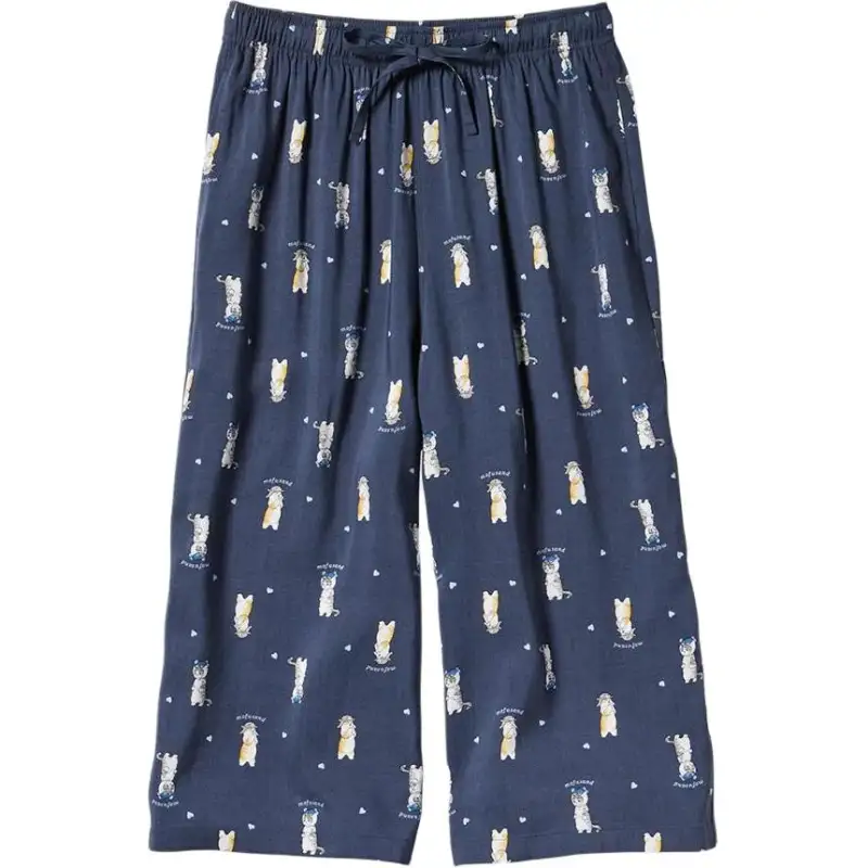UNIQLO x SHAYUMAO,LIANMINGKUAN Casual Pants Women's Navy Blue