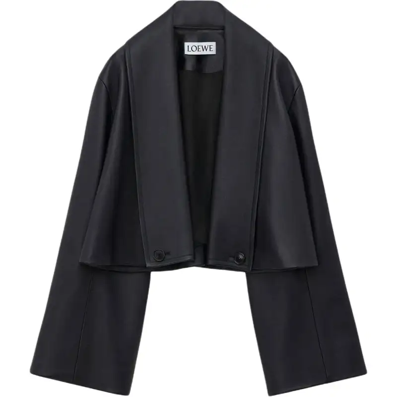 LOEWE SS25 Leather Jacket Women's Black