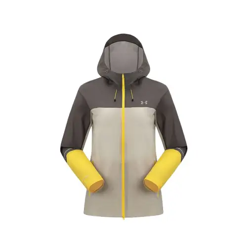 Under Armour Windbreaker Jackets Women's Coix Seeds White & Gray & Purple Hooded Thin