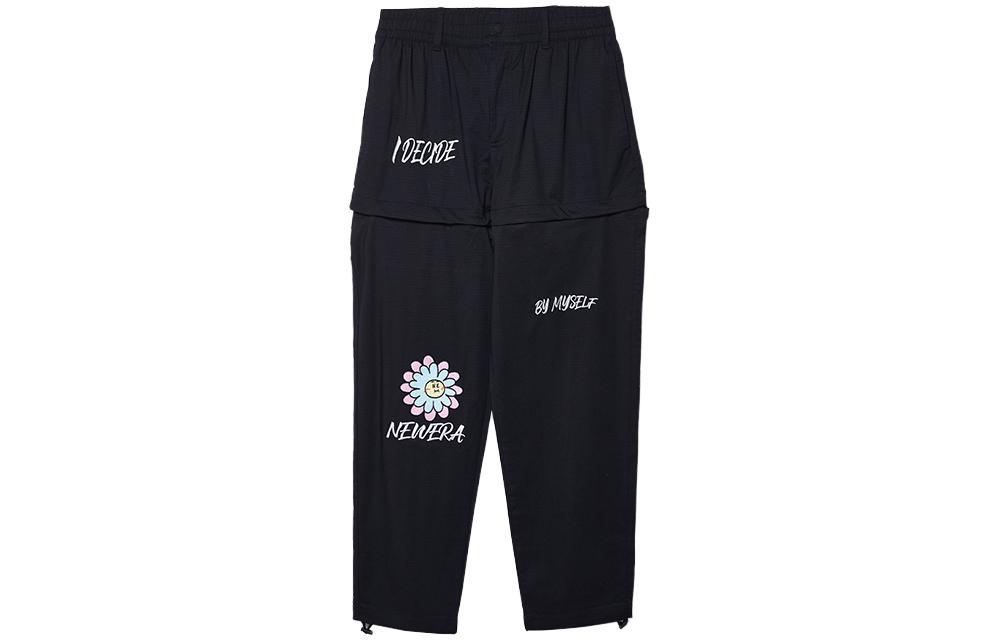 Женские штаны New Era Plant Pattern (черные)