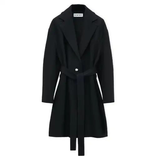 LOEWE Coats Women's Black Lapel Moderate