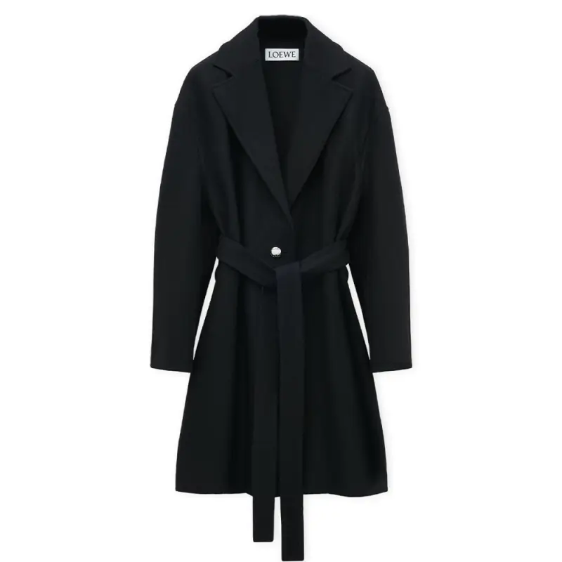 LOEWE Coats Women's Black Lapel Moderate