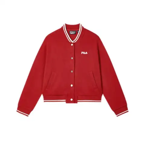 FILA HERITAGE Baseball Jacket Women's Rhythm Red