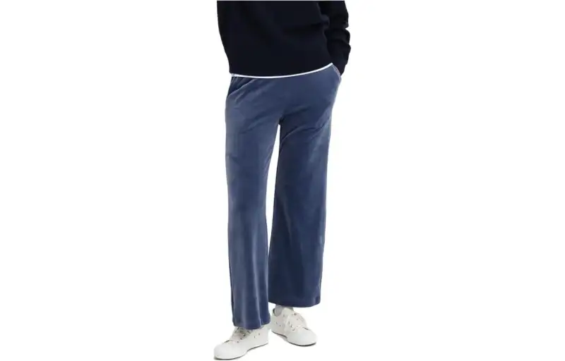 UNIQLO Casual Pants Women's Sea Blue Moderate Straight Fit Pants