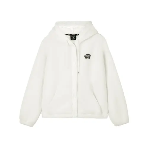 Skechers Sports League Collection Velvet feel Coat Women's Marshmallow White