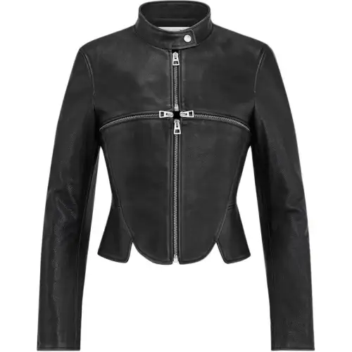 DIOR Leather Jacket Women's Black
