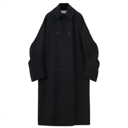 LOEWE Coats Women's Black Lapel Moderate