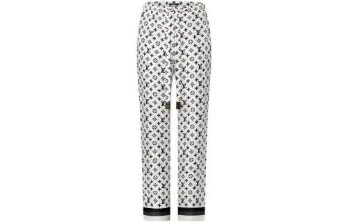 LOUIS VUITTON 3D Monogram Stripe Accent Pajama Pants