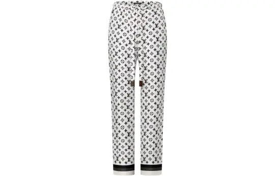 LOUIS VUITTON 3D Monogram Stripe Accent Pajama Pants