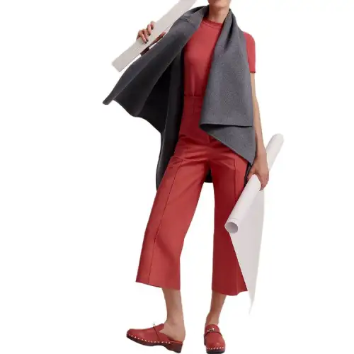 HERMES Cloaks Women's Gray Moderate