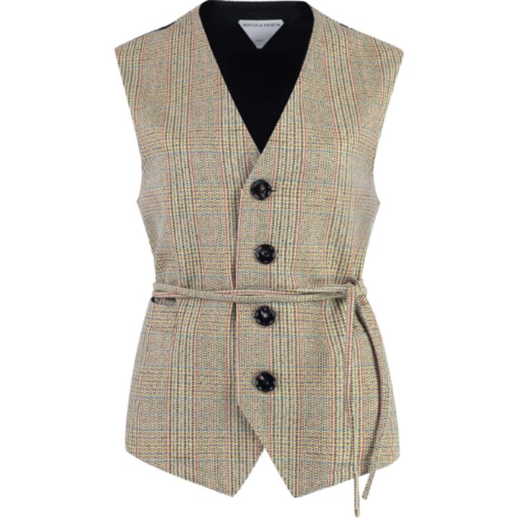 Bottega Veneta Distorted Prince Of Wales Gilet