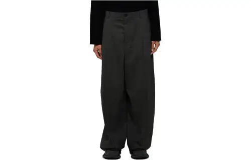 Balenciaga Casual Pants Women's Gray Moderate Straight Fit Pants