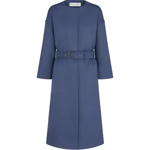 DIOR Coats Women's Blue Moderate