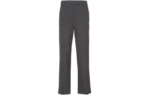 PRADA Mid Rise Zip Pocket Cropped Trousers