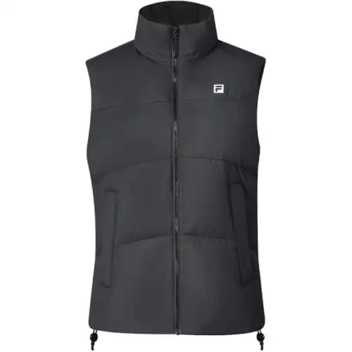 FILA Vests Women's Pitch Black Stand Collar Moderate Other