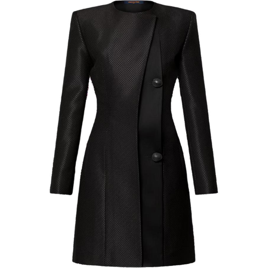 LOUIS VUITTON Asymmetrical Diamond Twill Coat