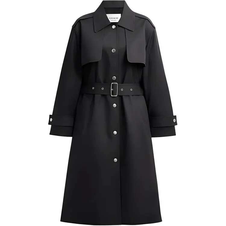 COACH FW24 Trench Coat Women's Washed Black