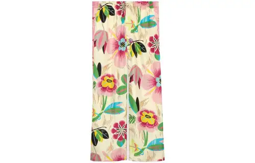 GUCCI Floral Print Wide-Leg Trousers