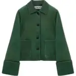 LOEWE Leather Jacket Women's Green