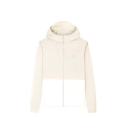 Anta Breathable And Quick Dry Sun Protection Clothing Women's Grain Beige Yellow/Vanilla White