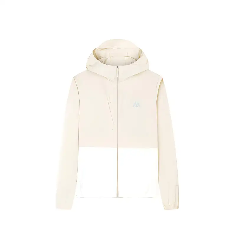 Anta Breathable And Quick Dry Sun Protection Clothing Women's Grain Beige Yellow/Vanilla White