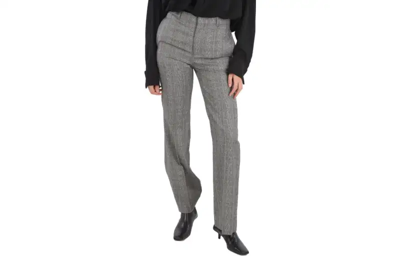Balenciaga Casual Pants Women's Gray Moderate Straight Fit Pants
