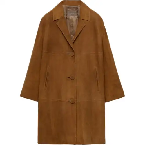 PRADA Coats Women's Khaki Lapel Moderate