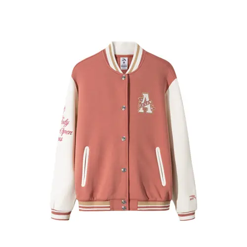 Anta Lifestyle Collection Sports Lifestyle Collection Baseball Jacket Women's Peony Paste Powder