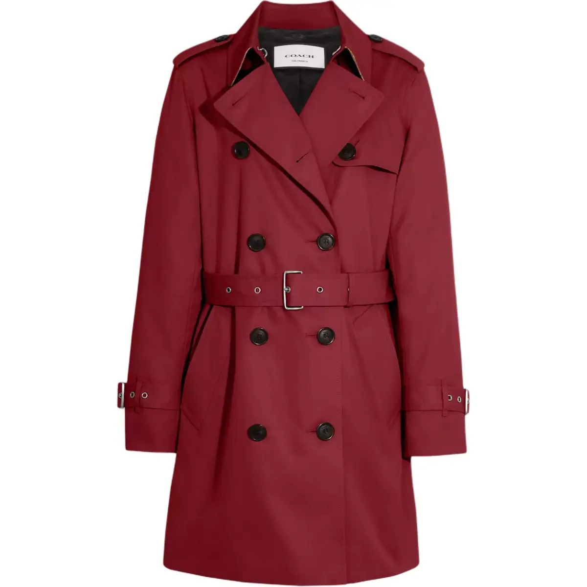 COACH Trench Coat Women's Ruby Red