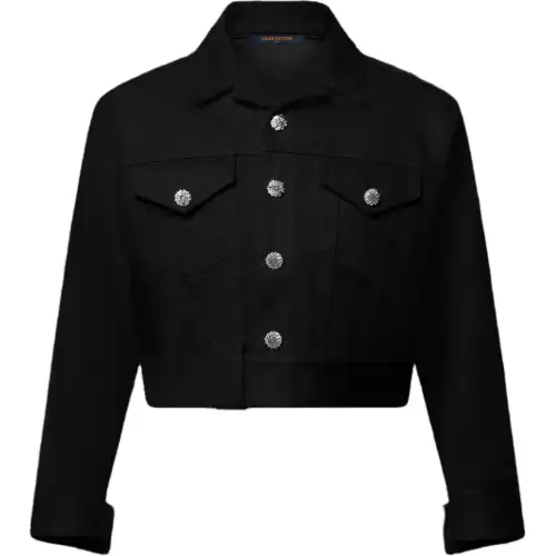 LOUIS VUITTON Denim Jacket Women's Black