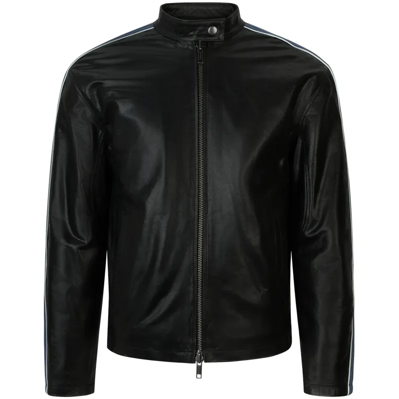 CALVIN KLEIN Leather Jacket Women's VAA Space Black