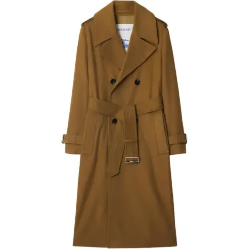 Burberry belted cashmere trench coat