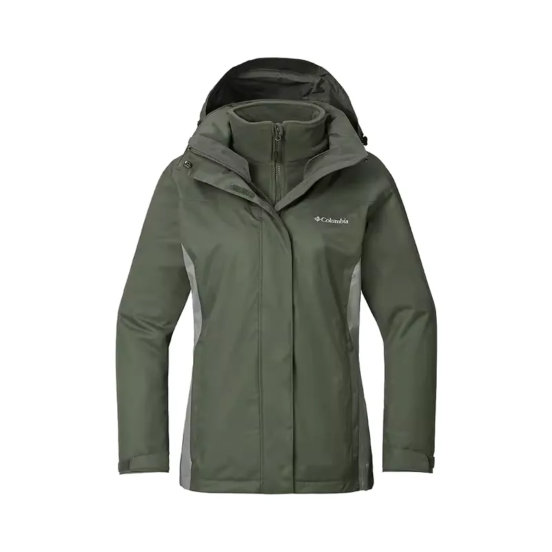 Columbia Windbreaker Jackets Women's Olive Green Hooded Moderate