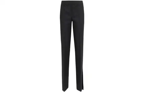 OFF WHITE High Waist Split Hem Tailored Trousers