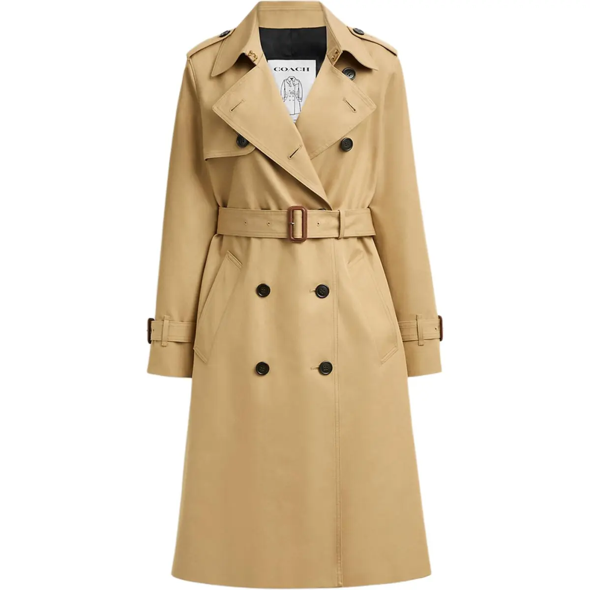 COACH Trench Coat Women's Khaki